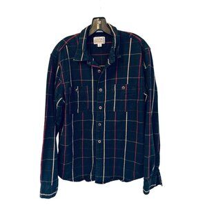 J.Crew Flannel Shirt Tartan Casual Button-down Front Pocket Cotton Size Large